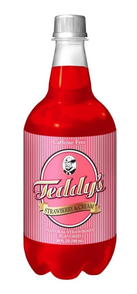 Teddy's 140 Strawberry & Cream Soda Old Fashioned Caffeine Free 26 oz., 1 Bottle