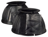 Tough-1 66-24278-2-0 Heavy-Duty Rubber Open Bell Boots for horses, Large - Black