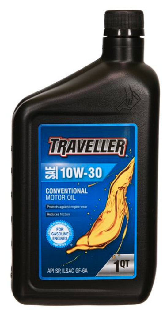 Traveller T804886 Conventional Motor Oil Wear Protection, SAE 10W-30, 1 qt.