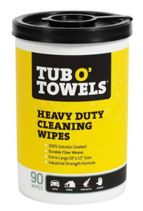 Tub O' Towels TW90 Heavy-Duty Cleaning Wipes Extra-Large 10 in. x 12 in.