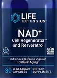 NAD+ Cell Regenerator & Resveratrol - Supports Cellular Aging (30 Veg Capsules)
