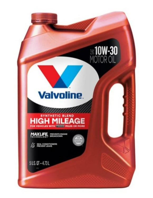 Valvoline 881161 High Mileage MaxLife SAE 10W-30 Motor Oil 5 qt.