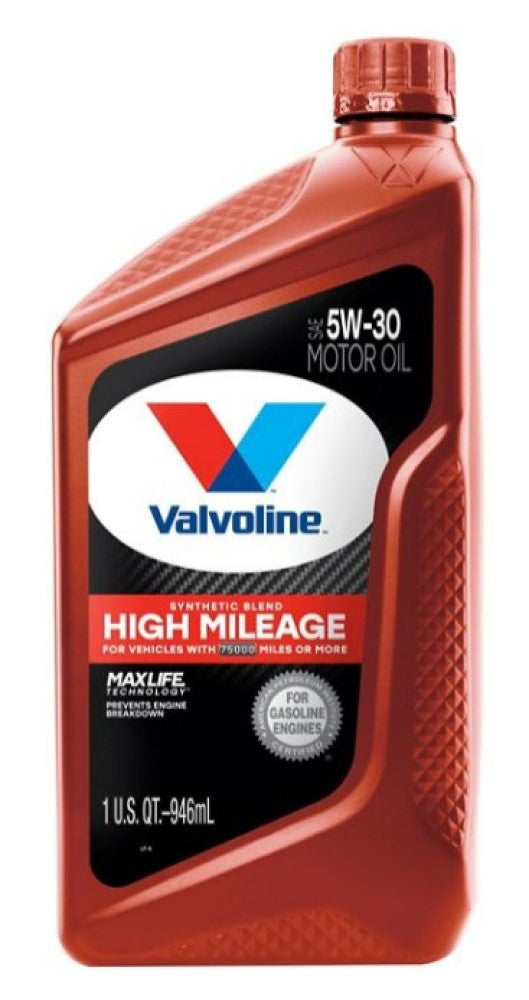 Valvoline VV1556 5W-30 High-Mileage with MaxLife Technology Motor Oil 1 qt.