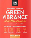 Green Vibrance Plant-Bd Superfood Powder + 25B Probiotics- Peach Mango (25 Srvs)