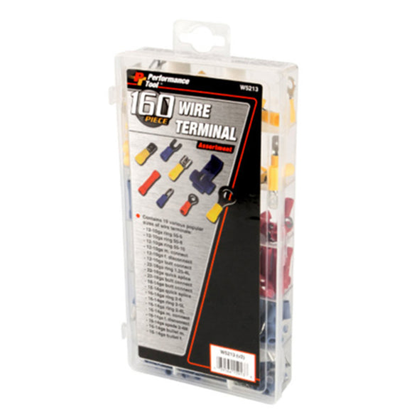 Performance Tool W5213 Wire Terminal Assortment - 160 Pieces