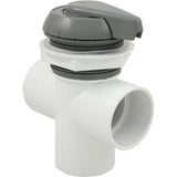 Waterway 600-3067 2" 3 Port Top Mount Notched Diverter Valve - Gray