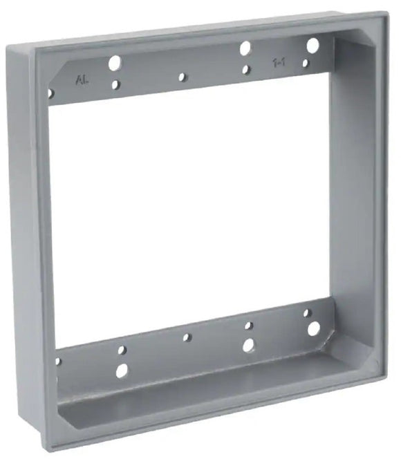 Commercial Electric WDE000G Gray 2-Gang Weatherproof Extension Box Cast Metal