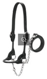 Weaver Leather 90-0504 Heavy-Duty Rounded Black Show Halter Small for Cattle