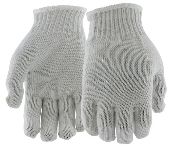 Boss B62081-L12P Men's String Knitted Work Gloves, 12-Pairs, Large, White