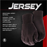 Boss B62011-L12P Men's Knit Wrist Jersey Work Gloves, Brown, 12-Pack