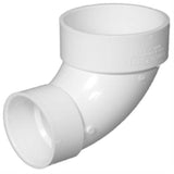 3 in. x 4 in. DWV PVC Closet Bend Reducing Hub x Hub Elbow Fitting