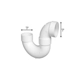 2 in. DWV PVC P-Trap with Solvent Weld Joint