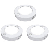 3 in. Plug-in White Linkable Onesync Under Cabinet Integrated LED Puck Light with Color Changing CCT (3-Pack)