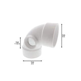 3 in. x 3 in. x 1-1/2 in. PVC DWV 90-Degree All Hub Elbow with Side Inlet