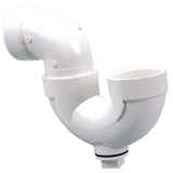2 in. PVC DWV Hub x Hub x Cleanout with Plug P-Trap Fitting