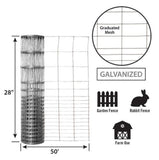 Yardgard 308371B-6 Galvanized Steel Welded Wire Garden Fence 28 in. x 50 ft.