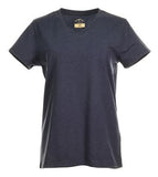 Blue Mountain YKL-9072 Women's Short Sleeve V-Neck T-Shirt Navy Heather Small