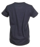 Blue Mountain YKL-9072 Women's Short Sleeve V-Neck T-Shirt Navy Heather Small