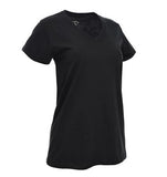 Blue Mountain YKL-9072 Black-Colored Short-Sleeve V-Neck T-Shirt, Small