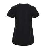 Blue Mountain YKL-9072  Women's Short-Sleeve V-Neck T-Shirt Black, XL