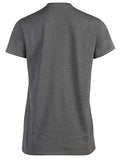 Blue Mountain YKL-9072 Women's Short-Sleeve V-Neck T-Shirt Heather Gray, 2X