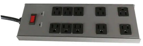 Commercial Electric YLPT-46-1 All Metal Surge Protector 15 ft. 10-Outlet