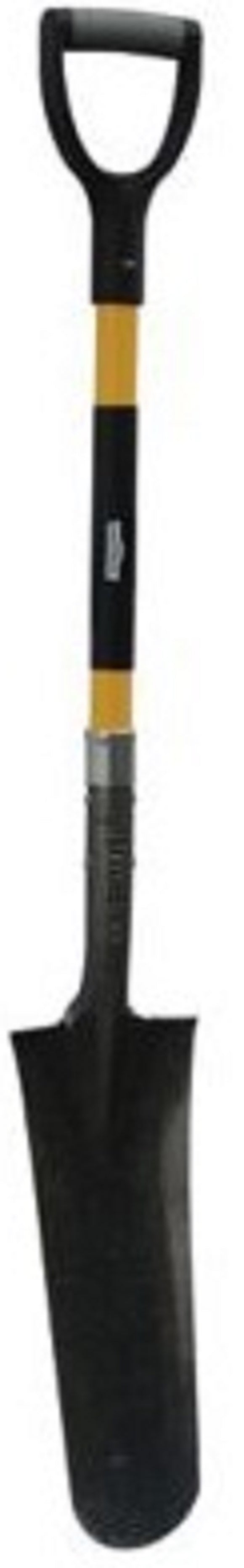 GroundWork YN-8SQ3-10FD Fiberglass Handle Drain Spade 30.7 Inch Black