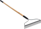 GroundWork YN-R034-16-2FL Carbon steel Pro Bow Rake 16.75 Inch  Yellow