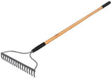 GroundWork YN-R034-16-2FL Carbon steel Pro Bow Rake 16.75 Inch  Yellow