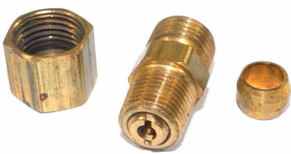 Big A Service Line 3-163420 Brass Pipe, Reduction Male Connector 1/4