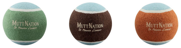 MuttNation Fueled by Miranda Lambert Mut Tennis Ball Pack Dog Toy - Multi-color