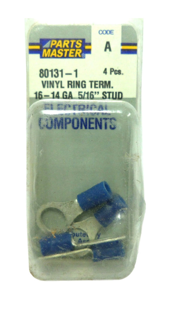 Parts Master 80131-1 Vinyl Ring Terminal 16-14 Gauge 5/16