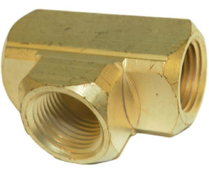 Big A Service Line 3-20160 Brass Pipe, Tee Fitting 3/8" x 3/8" x 3/8"