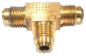 Big A Service Line 3-144400 Brass Pipe, Flare Tee Fitting 1/4" x 1/4" x 1/4"