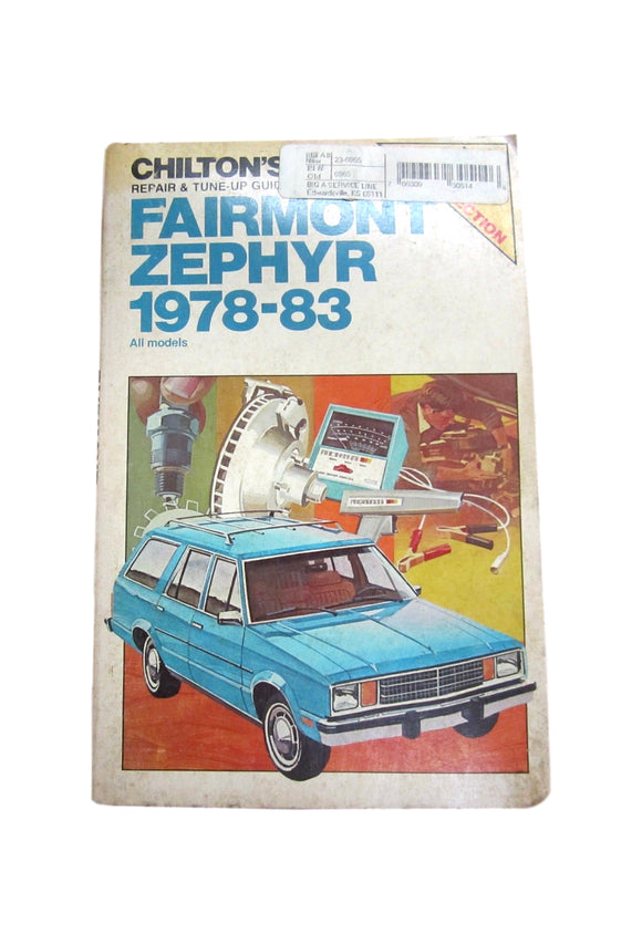 Chilton Book Repair Manual 6965 1978-1983 Fairmont Zephyr Free Shipping