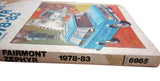 Chilton Book Repair Manual 6965 1978-1983 Fairmont Zephyr Free Shipping