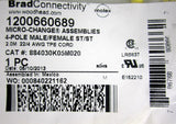 Brad Connectivity Molex 1200660689 Micro Change 4 Pole Male/Female 2.0M Cord