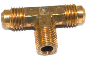 Big A Service Line 3-145420 Brass Pipe, Flare Tee Fitting 1/4" x 1/4" x 1/8"