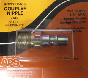 9-683 1/4" ARO Speed Series Design Coupler Nipple Interchange Male A914NBL CP-37