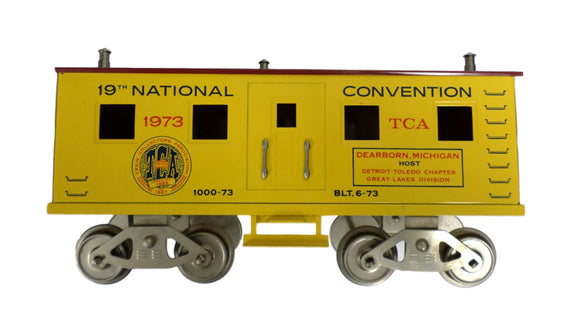 McCoy 1000-73 19st National TCA Train 6-73 Standard Scale Yellow Convention 1973