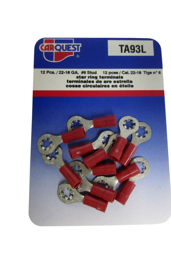 Carquest TA93L TA 93L 22-18 Gauge Star Ring Terminals Brand New! Ready To Ship!