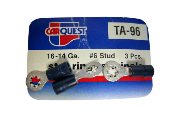 Carquest TA96 TA 96 16-14 #6 Stud Gauge Star Ring Terminals and Connectors New!