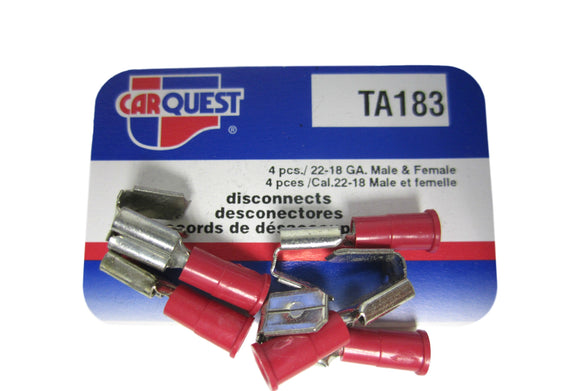Carquest TA183 TA 183 22-18 Gauge Male and Female Disconnects Brand New!