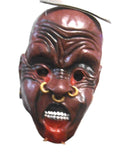 Halloween Pierced Red Devil Face Creepy Monster Latex Mask 50193