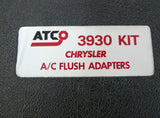 ATCO 3930 Flush Adapter Kit Chrysler Vehicles Brand NEW!! Free Shipping!!!