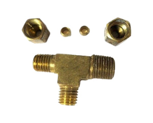 Big A Service Line 3-171220 Brass Pipe, Tee Fitting Kit 1/8" x 1/8"