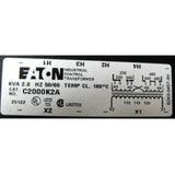 Eaton Industrial Control Transformer C2000K2A KVA 2.0 HZ 50/60 Type MTK 180 Deg.