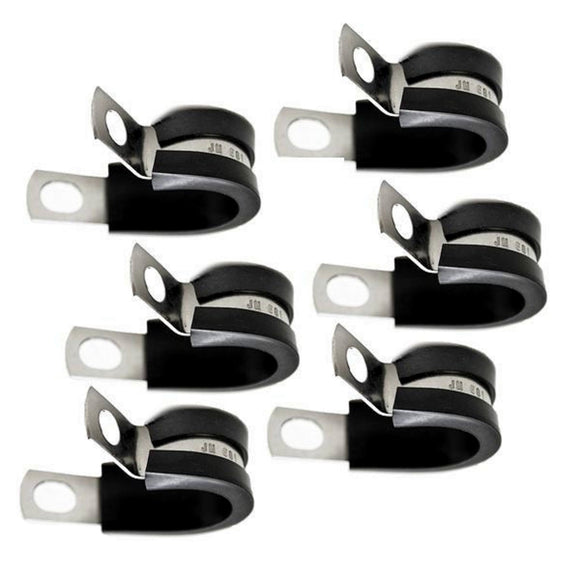 Pack of (6) ET-274 Rubber Cushioned Steel Clamp 1.4
