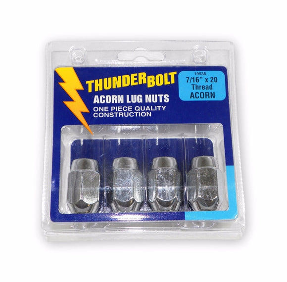 ThunderBolt 19938 Acorn Lug Nuts 4Pcs 13/16 Hex 7/16