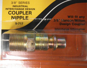 9-717 3/8" Hansen Milton Coupler Nipple Industrial Interchange Male CP-25 61-484